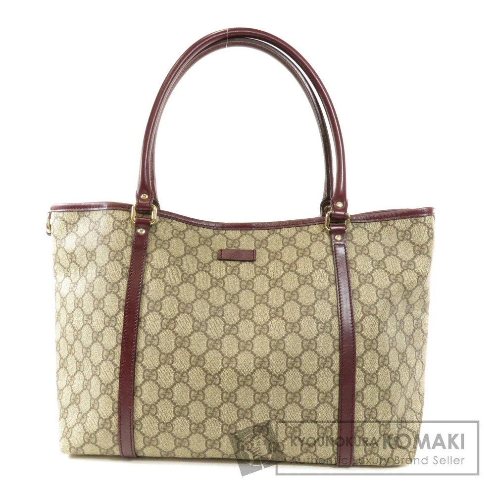 Gucci GG Supreme Joy Tote monogram deep red leather